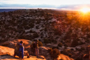 Descent at Sunset